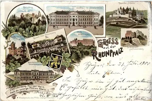 Gruss aus der Rheinpfalz - Litho - Zweibrücken Kaiserslautern -270474