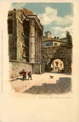 Roma - Avanzi del Foro d Nervi -370376