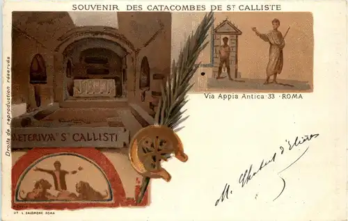 Roma - Souvenir des Catacombes de St. Calliste -370438