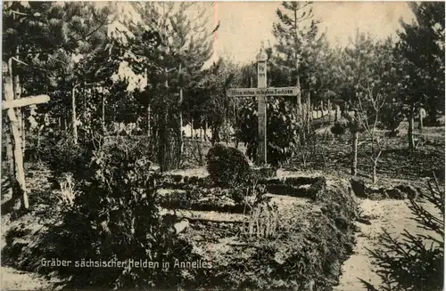 Gräber sächsischer Helden in Annelles - Feldpost -271102
