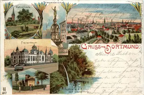 Gruss aus Dortmund - Litho -270742