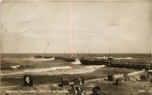 Brunshaupten - Sturm an der Seebrücke -271326