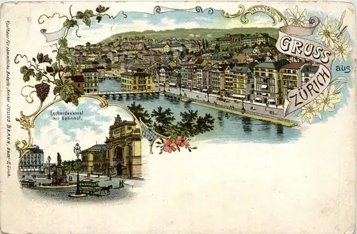 Gruss aus Zürich - Litho -272566