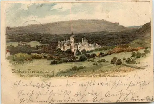 Schloss Friedrichshof bei Kronberg - Litho -271346