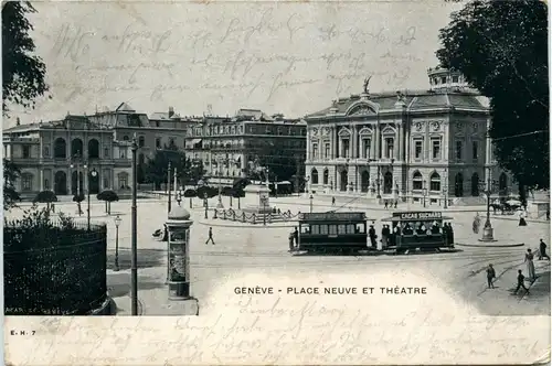 Geneve - Place neuve et Theatre Tramway -272590