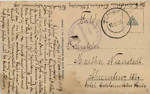 1. Weltkrieg - Feldpost -271452