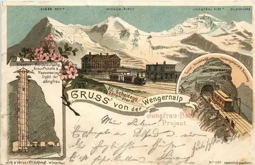 Gruss von der Wengernalp - Litho -272826