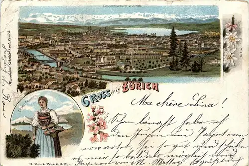 Gruss aus Zürich - Litho -272936