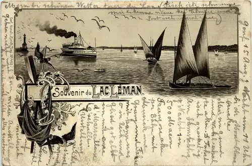 Souvenir du Lac Leman - Litho -272268