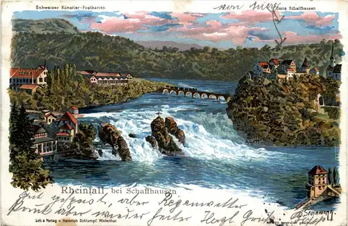 Rheinfall bei Schaffhausen - Litho -272286