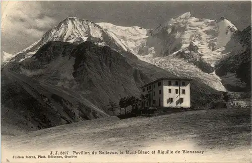 Pavillon de Bellevue. le Mont-Blanc et Aiguille de Bionassay -271788