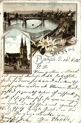 Gruss aus Basel - Litho 1896 -272536