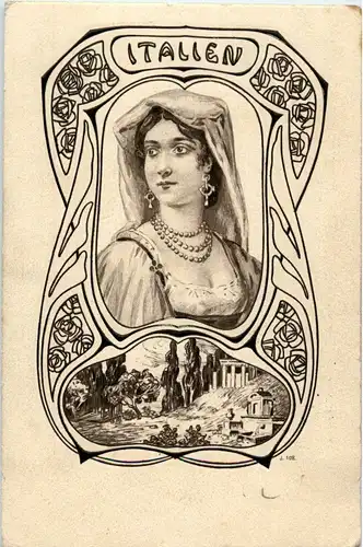 Italien - Prägekarte -29580