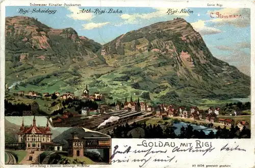 Goldau mit Rigi - Litho -272750