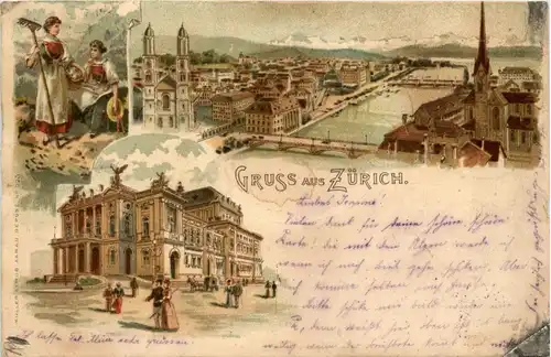 Gruss aus Zürich - Litho -272968