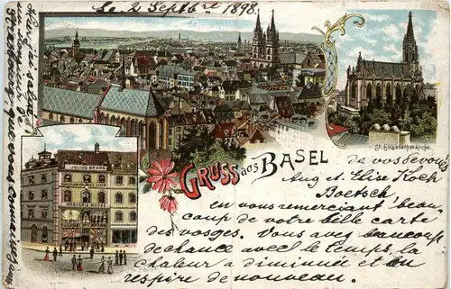 Gruss aus Basel - Litho -272282