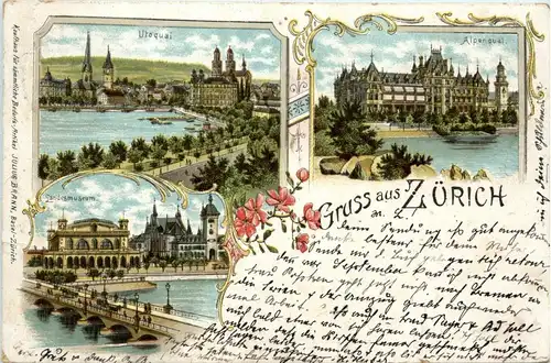 Gruss aus Zürich - Litho -272560