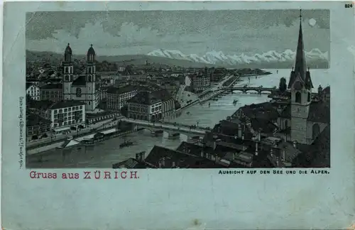 Gruss aus Zürich - Litho -272938