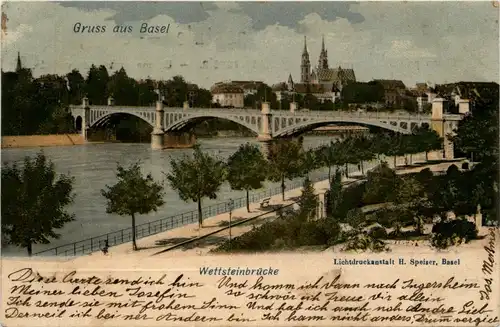 Gruss aus Basel - Wettsteinbrücke -272980