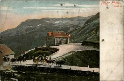 Furka Hotel mit Postkutsche -273296