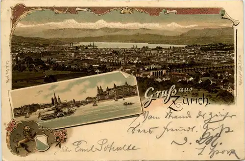 Gruss aus Zürich - Litho -272544