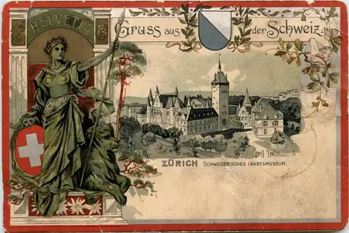 Zürich - Gruss aus der Schweiz - Litho -272278