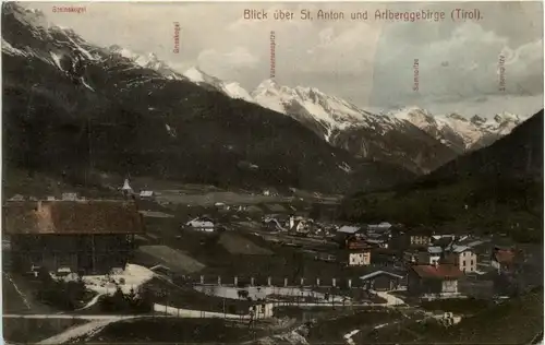 St.Anton am Arlberg/Tirol - St.Anton, Blick über Arlberggebirge -311046