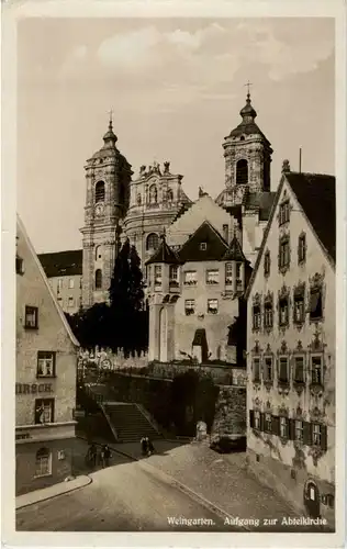 Weingarten -Aufgang zur Abteikirche -30682
