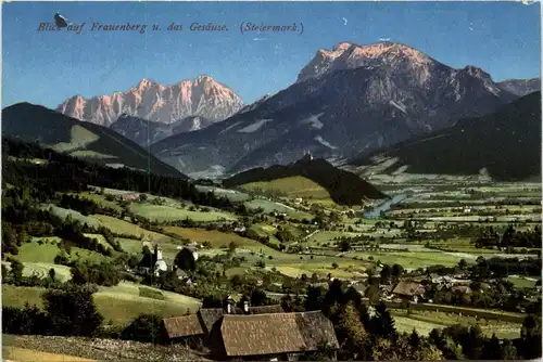 Admont/Steiermark - Admont, Blick auf Frauenberg u. das Gesäuse -310716