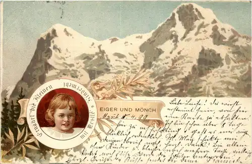 Eiger und Mönch - Litho - Werbekarte Nestle -272732