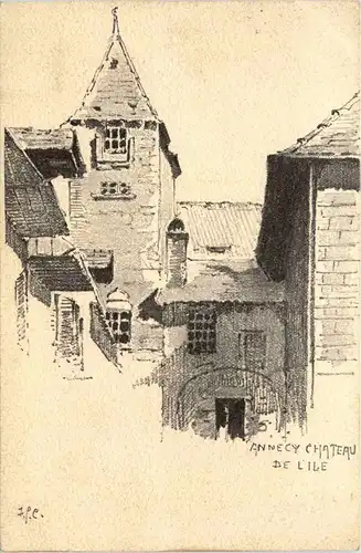 Annecy Chateau Künstlerkarte -273054