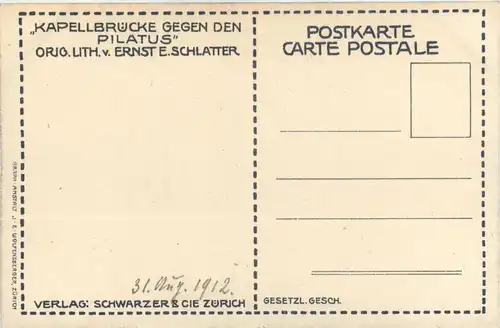 Luzern - Künstlerkarte Ernst Schlatter -273622