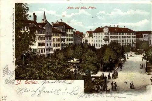 St. Gallen - Markt und Hotel Hecht -273898