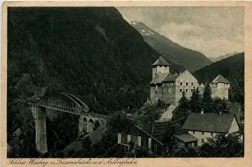 Sonstige/Tirol - Trisannabrücke - Schloss Wiesberg a.d. Arlbergbahn -311324