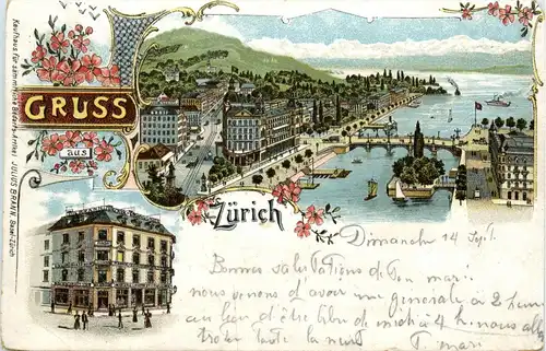 Gruss aus Zürich - Litho -272554
