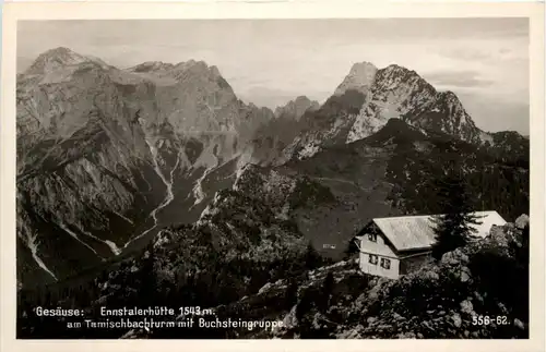 Admont, Gesäuse: Ennstalerhütte am Tamischbachturm mit Buchsteingruppe -310808