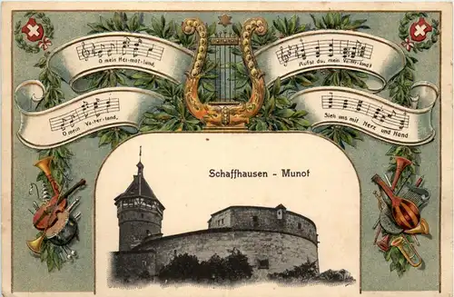 Schaffhausen - Litho - Prägekarte -272834