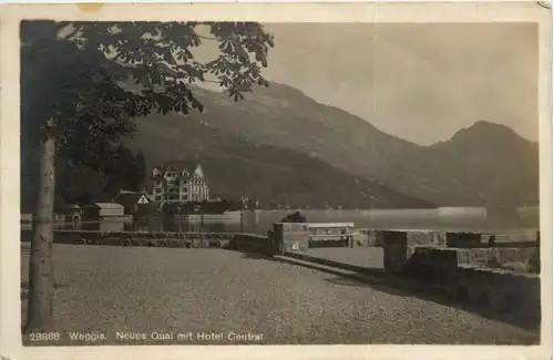 Weggis - Neues Quai und Hotel Central -273696