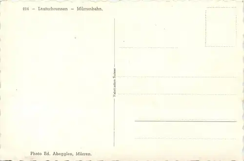 Lauterbrunnen - Mürrenbahn -274864