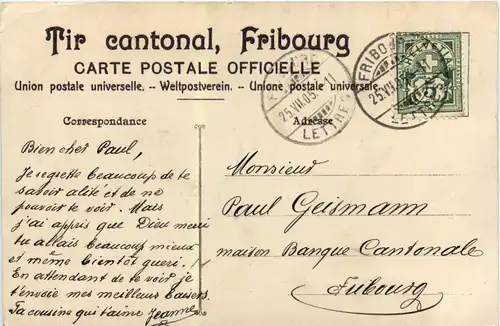 Fribourg - Tir Cantonal 1905 -274528
