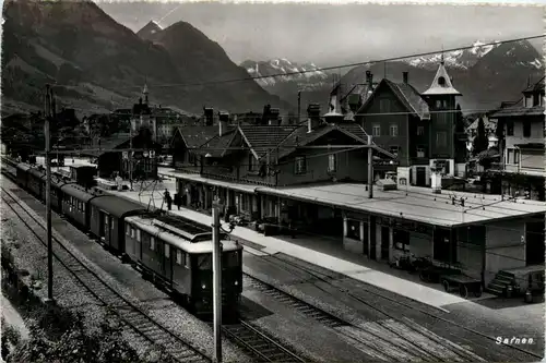 Sarnen - Bahnhof mit Eisenbahn -274854