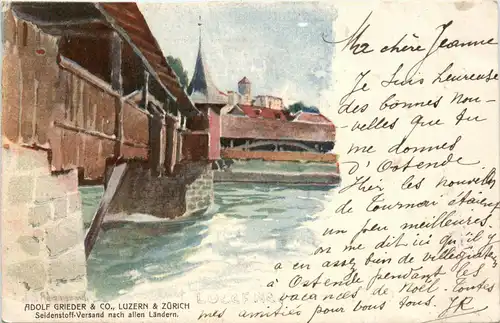 Luzern - Werbekarte Adolf Grieder & Co -275644