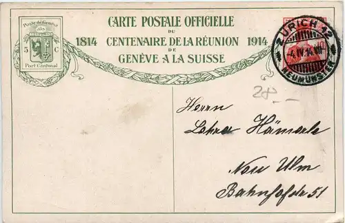 Geneve - Centaire de la Reunion 1914 -274268