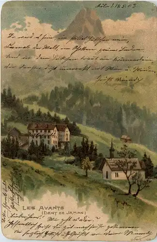 Les Avants - Dent de Jaman - Litho -274808