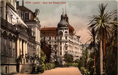 Luzern - Quai mit Palace Hotel -274138