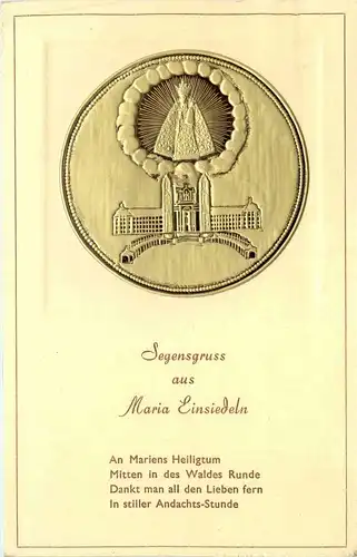 Segensgruss aus Maria Einsiedeln - Prägekarte -275210