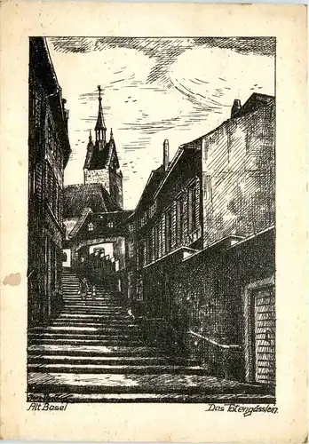 Alt-Basel - Das Totengässlein -274918