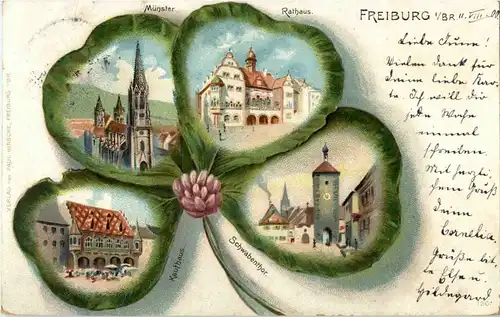 Freiburg - Kleeblatt Litho -33136