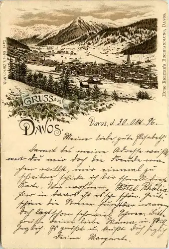 Gruss aus Davos - Litho 1896 -276106