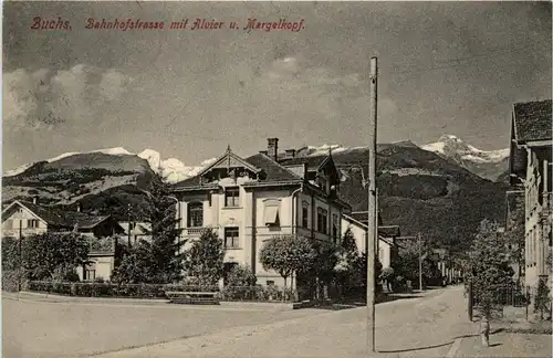 Buchs - Bahnhofstrasse mit Alvier -275344